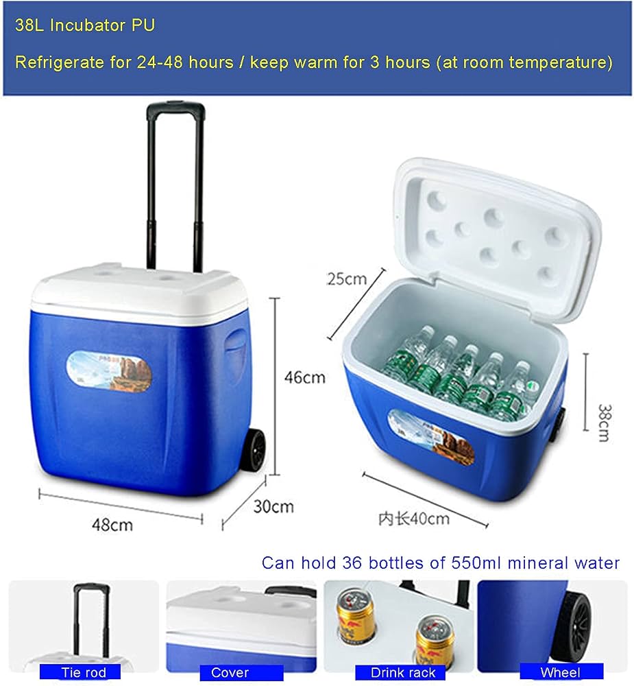 MHome Cooler Box Trolley 28L