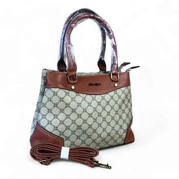 Cotton Road Handbag with Tan Trim and Wallet