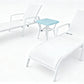 MFurn Clay 3pc White Aluminium Pool Lounger Set with Side Table