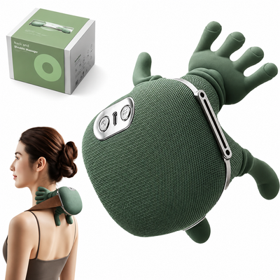 MTech Hand-Shaped Neck & Shoulder Massager with Heat – Cordless Kneading Massage