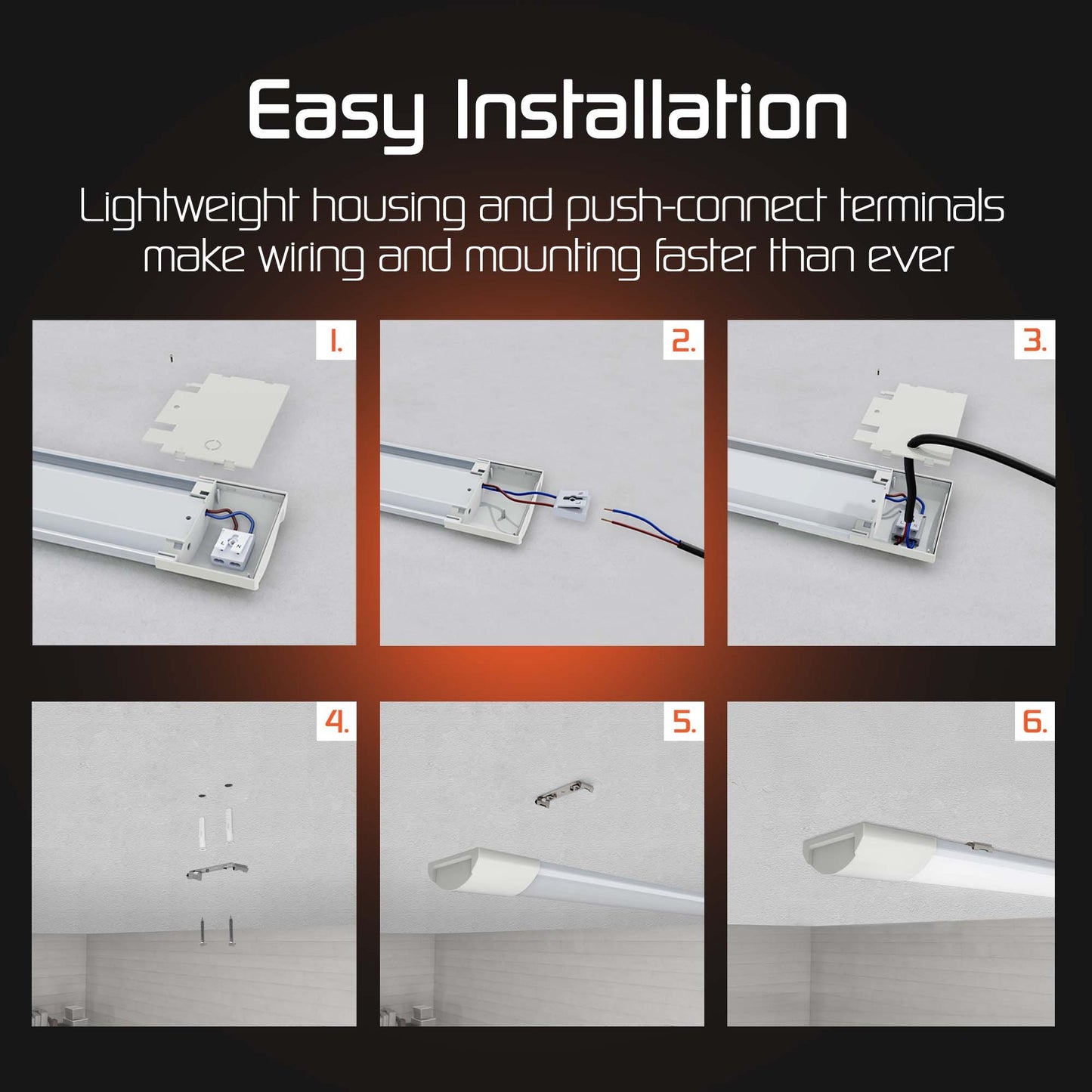 REDISSON LED CW Batten Lamp 48W 120cm | 6500K Daylight | 3600 Lumens