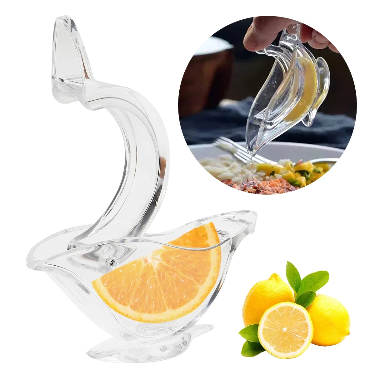 Acrylic Manual Lemon Juicer – Portable Transparent Bird-Shaped Citrus Squeezer