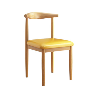 MFurn Scandinavian Dining Chair – PU Leather Upholstered Seat with Steel Frame