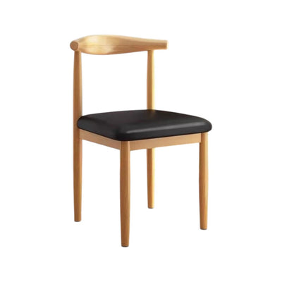 MFurn Scandinavian Dining Chair – PU Leather Upholstered Seat with Steel Frame