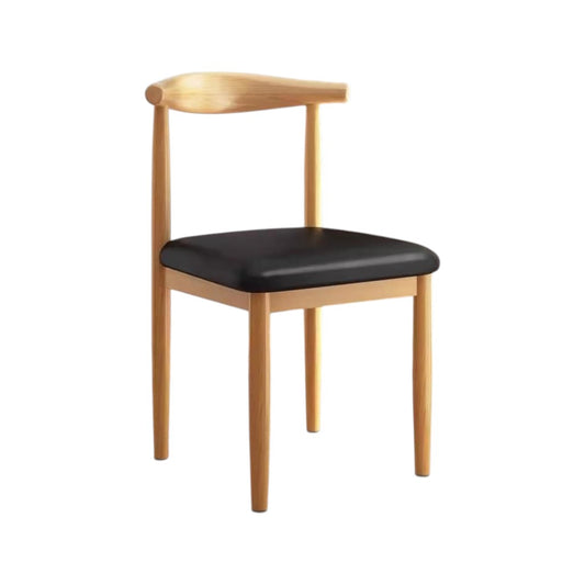 MFurn Scandinavian Dining Chair – PU Leather Upholstered Seat with Steel Frame