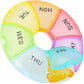 7 Day Pill Box Rainbow Plastic