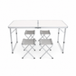 MHome Folding Camping Table With 4 Chairs Set 120x60cm