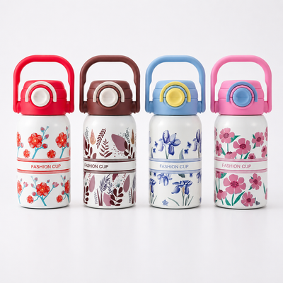 MHome Stainless Steel Vacuum Kid's Flask Dual Cap - 500ml