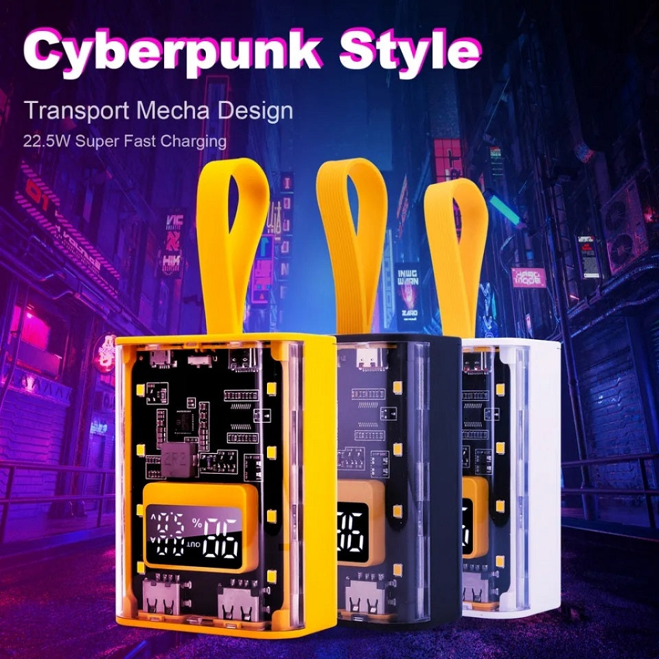 Treqa Clear Power Bank 10000Mah With LED Light