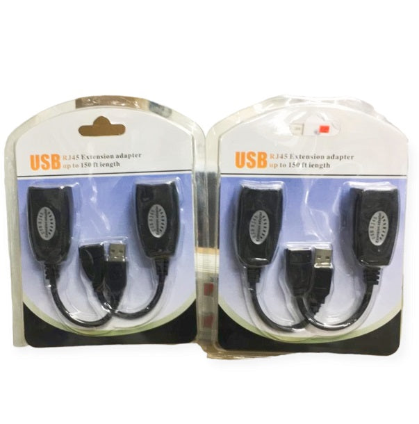 USB 2.0 Extension Extender Adapter M & F to RJ45 Lan Network Ethernet Repeater