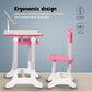 Study Desk and Chair Set Height Adjustable Children's Desk and Chair Set  Desktop with Reading Stand