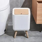 MHome Modern Push Top Trash Can with Lid – 10L Garbage Bin
