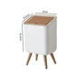 MHome Modern Push Top Trash Can with Lid – 10L Garbage Bin