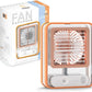 Portable Desk Fan with Night Light, 3 Speed with Spray