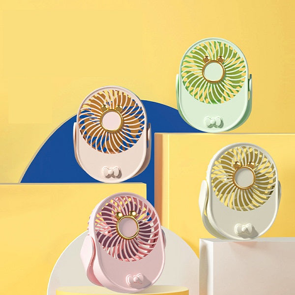 Mini Rechargeable Fan With Easy Kick Stand/Holder
