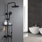 MHome Black & Gold Modern Shower System – 20.3 cm Rain Showerhead, Handheld & Tub Faucet