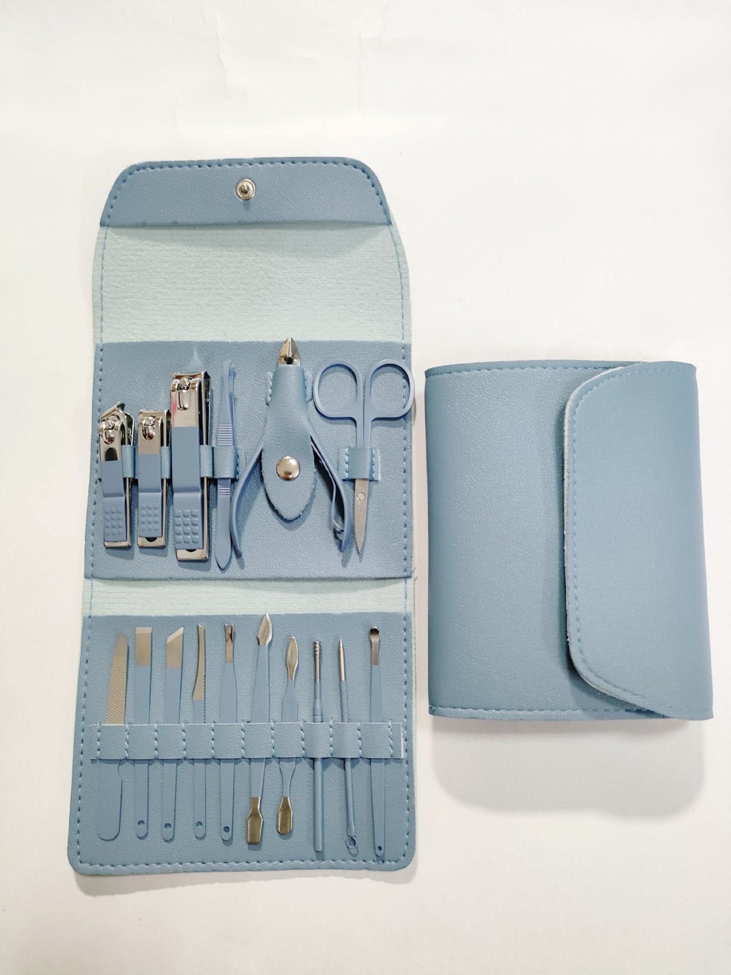 MBeauty 12/ 16PCS Stainless Steel Manicure & Pedicure Set with Travel Case