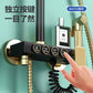 MHome Black & Gold Modern Shower System – 20.3 cm Rain Showerhead, Handheld & Tub Faucet
