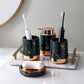 MHome 4-Piece Bathroom Accessory Set – Soap Dispenser, Soap Dish & Toothbrush Holders