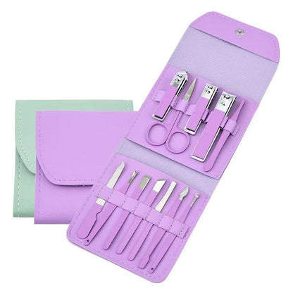 MBeauty 12/ 16PCS Stainless Steel Manicure & Pedicure Set with Travel Case