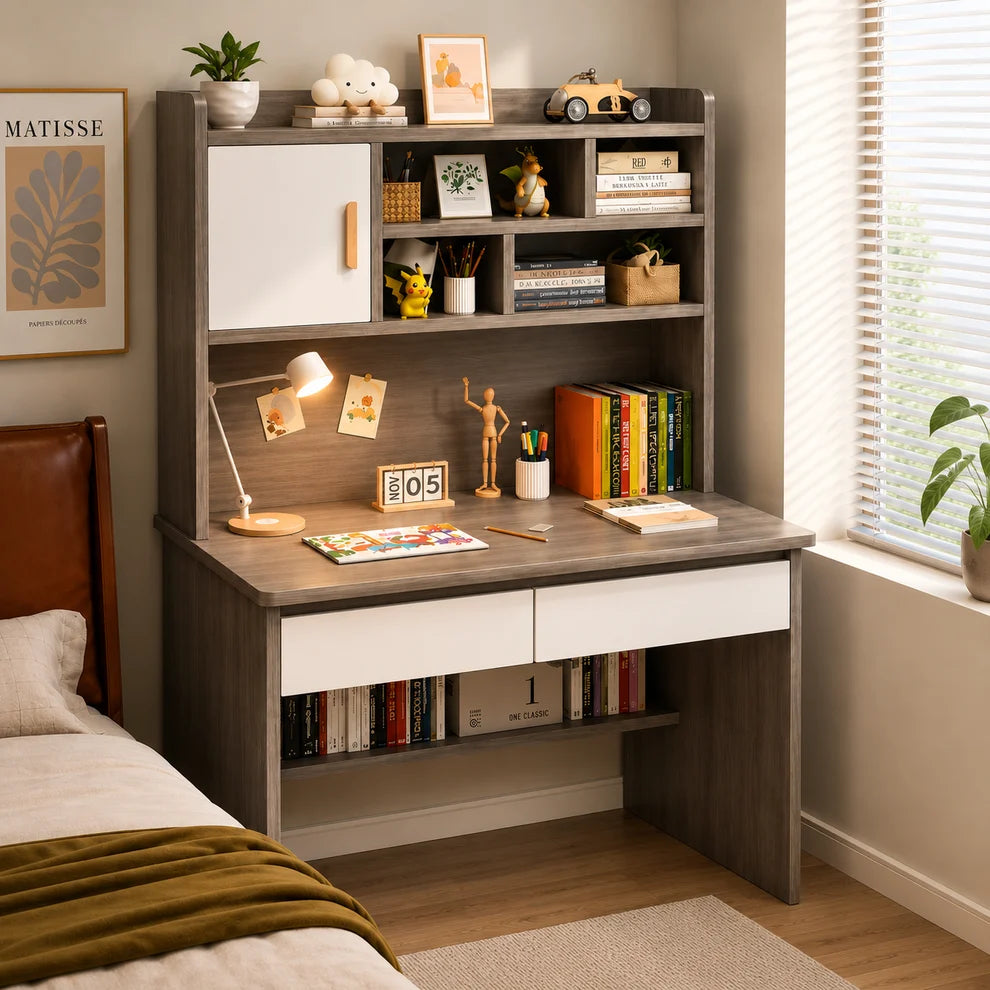MFurn Home Office Desk with Hutch – 140cm XF00148