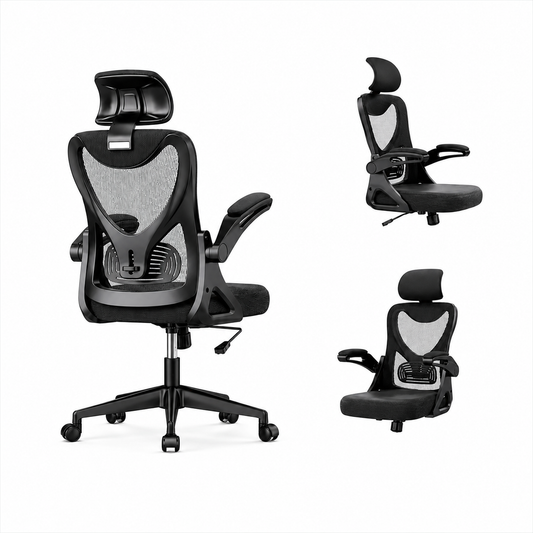 MFURN Office Chair Ergonomic Mesh Chair Gaming Chair Family Study Chair Comfort Home Office Chairs Black Only
