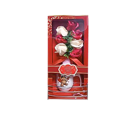Valentine Gift Box Rose, Mug and Spoon