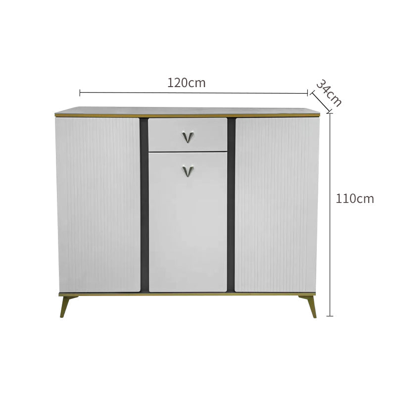 MFurn Vertical Stripe Two-Door Luxury Shoe Cabinet