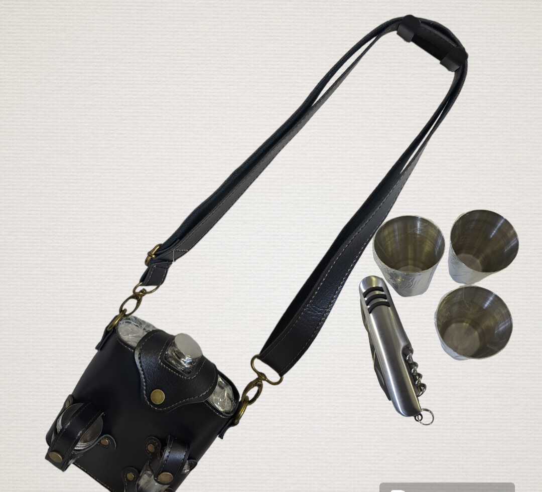 Stainless Steel Hip Flask & Shorts cups