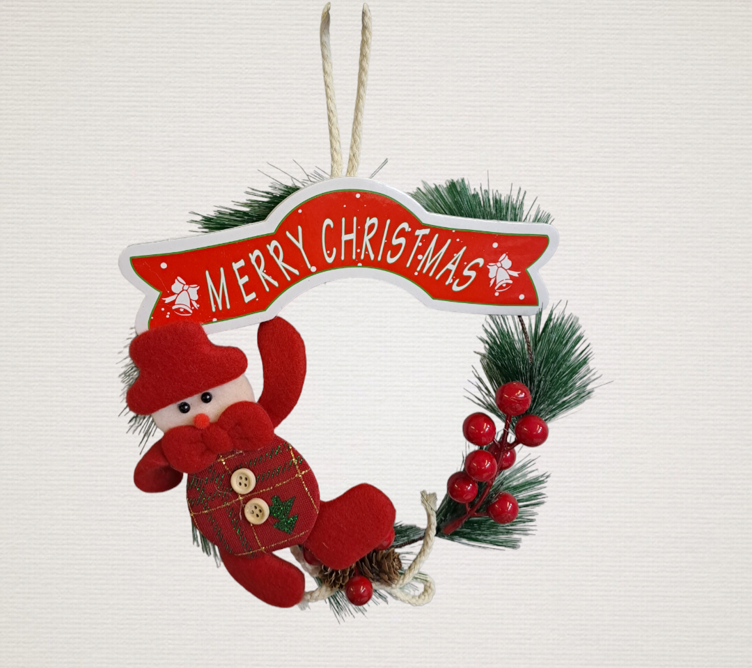 MHome Christmas Hanging Wreath – Festive Holiday Décor