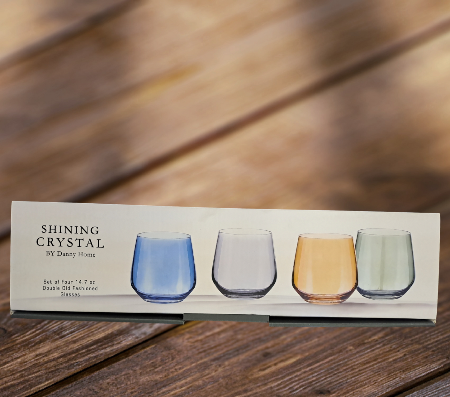 Shining Crystal Colorful 4pc Glasses