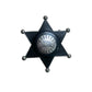 Sheriff badge black and silver with clips