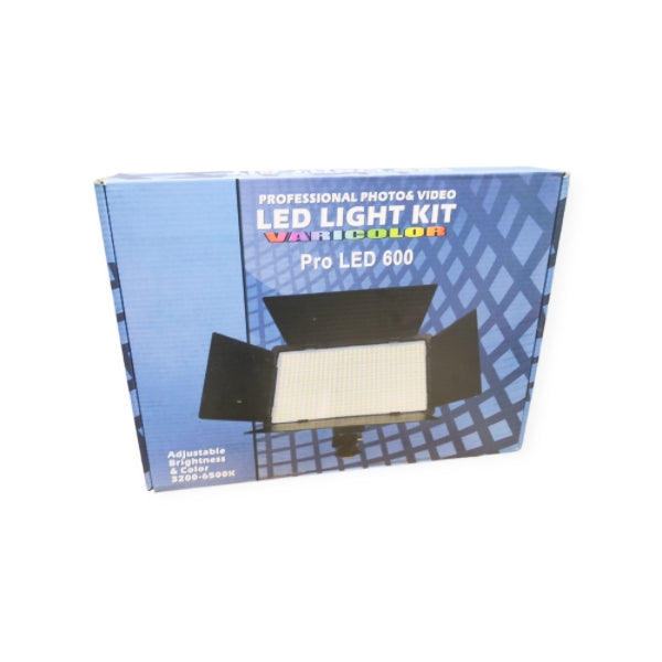Pro LED 600 Photo And Video White Light Kit 2.1M Tripod And 2 Batteries