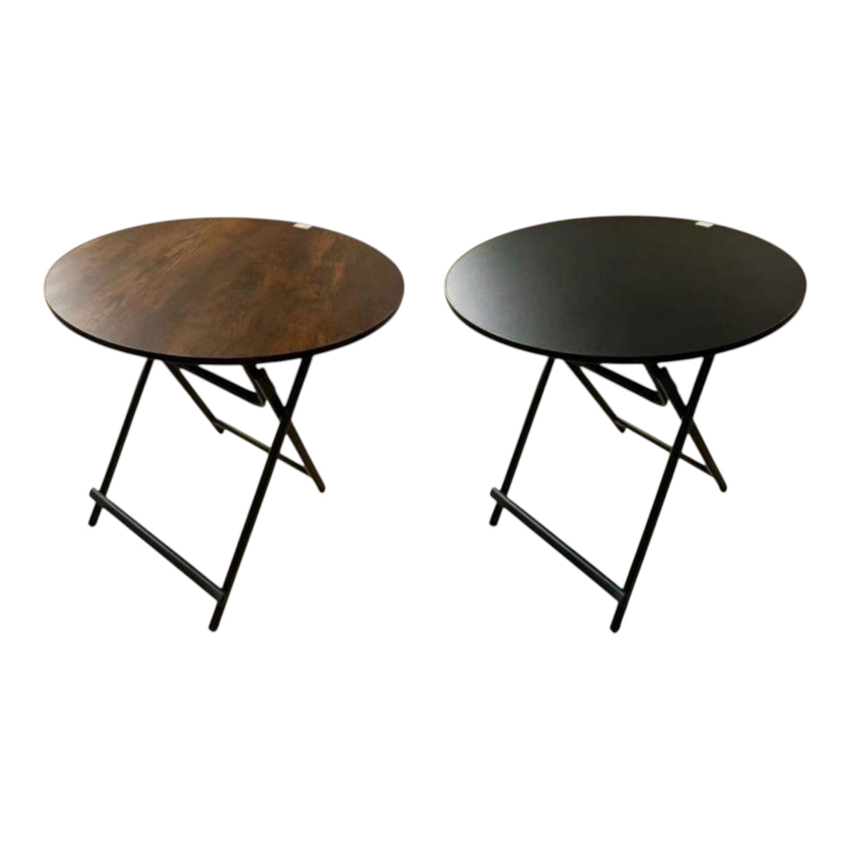 MFURN Wooden Foldable Table with Metal Folding Legs, Space Saving & Multipurpose Portable Wooden Table for Living Room, Balcony, Study, Tea, Coffee, Home Use, Compact Foldable Design -Various Colours