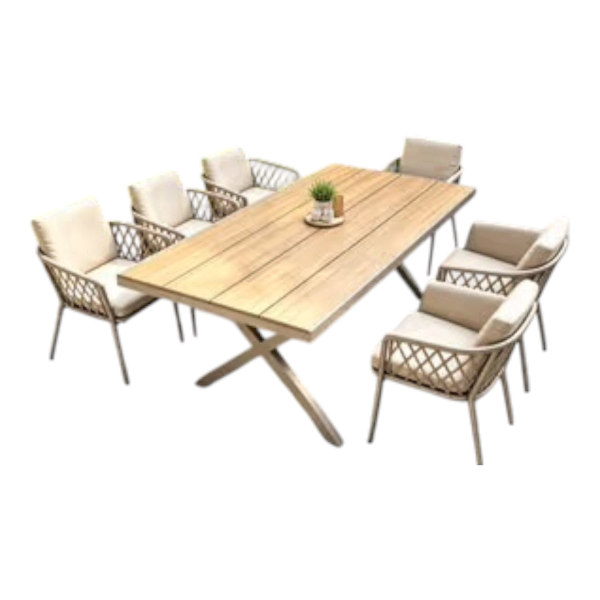 MFURN Trophy 7pc Outdoor Dining Set
