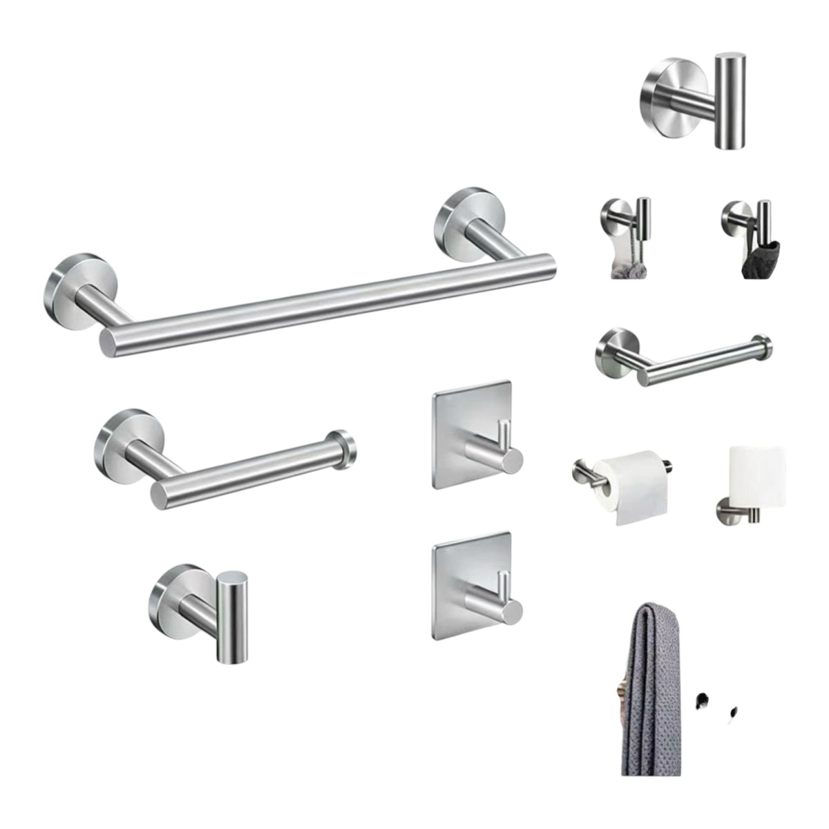 MHome Bathroom Accessory Set 5pc