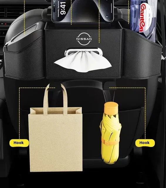 Car Multi-Functional Storage Box – Tissue Holder, Cup & Phone Organizer
