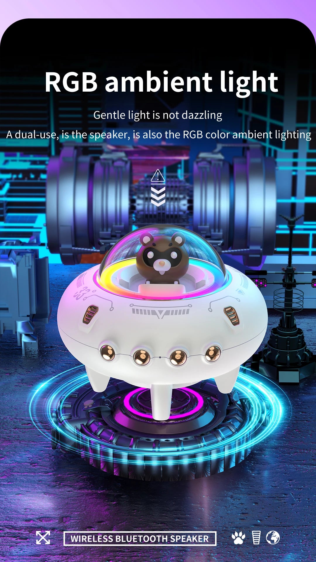 MTech Wireless Bluetooth Portable Speaker – Compact Stereo with TF/USB/AUX