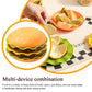 MHome 7-Piece Hamburger Stackable Plate Set