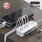 66W Fast Charger 4 Port USB & USB-C PD Adapter with Type-C Cable EU Plug