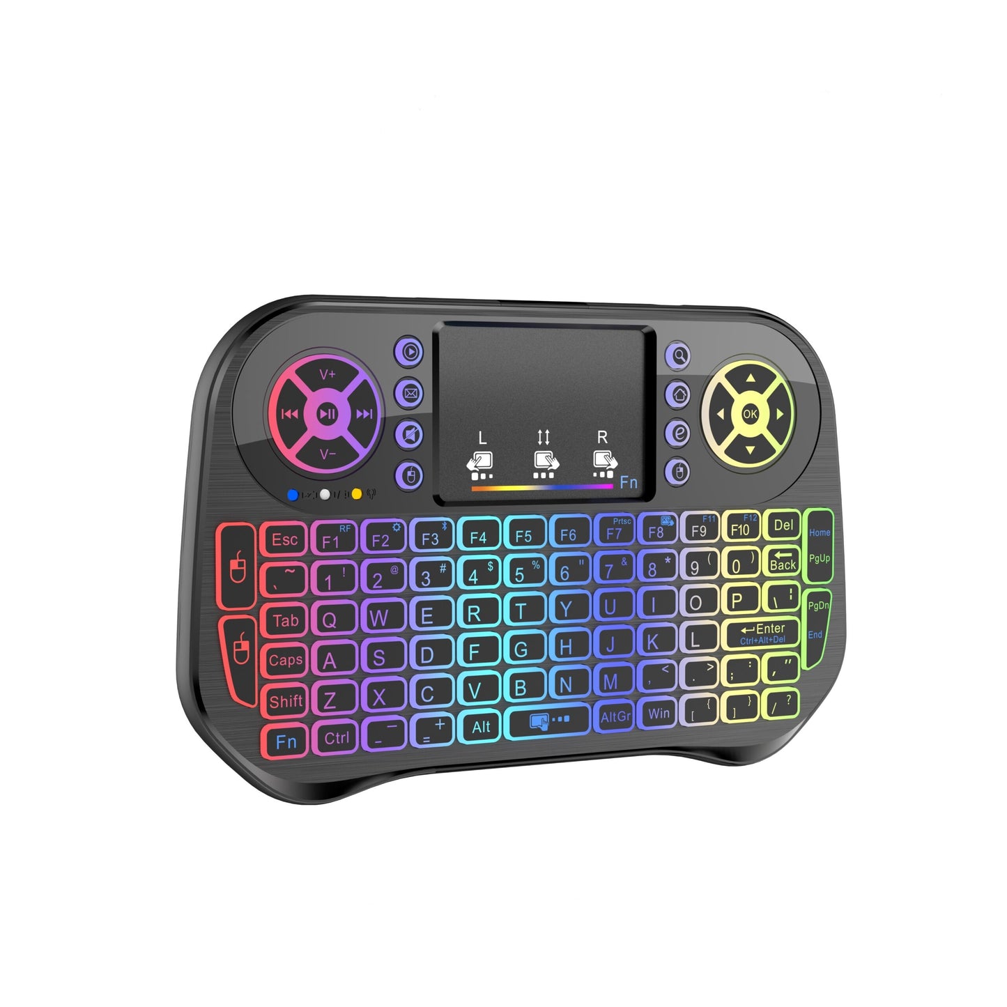 Dual Mode Mini 2.4G Backlit Wireless & Bluetooth Keyboard Touchpad For PC TV Box