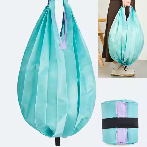 MHome Folding Yoga Carry Bag – Reusable Foldable Shopping Bag, Large Capacity & Eco-Friendly Tote