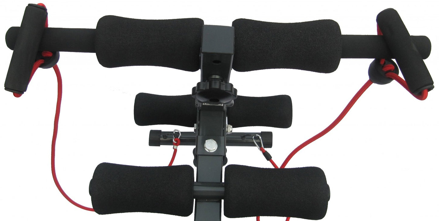 MSportz Adjustable Sit-Up Bench with Resistance Bands – Full Body Workout Bench