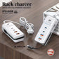 66W Fast Charger 4 Port USB & USB-C PD Adapter with Type-C Cable EU Plug