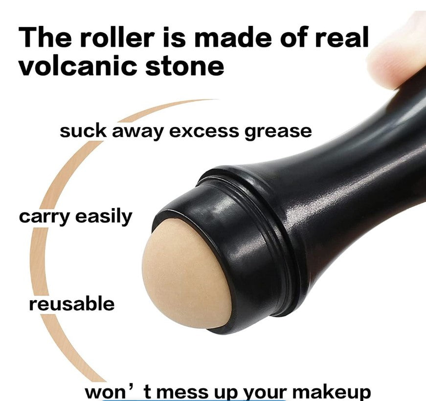 Oil-Absorbing Stone Face Roller 2Piece