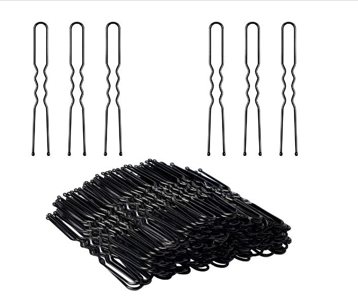 Black Metal Bobby Pin Hair Clips for Up-do Hair Styling Accessories