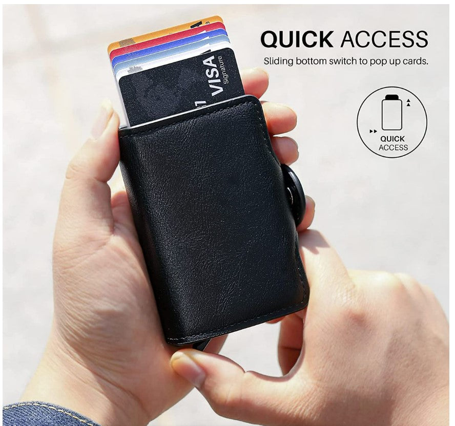 Pop Up Credit Card Holder Wallet RFID Blocking & Money Clip & 1014 Ca