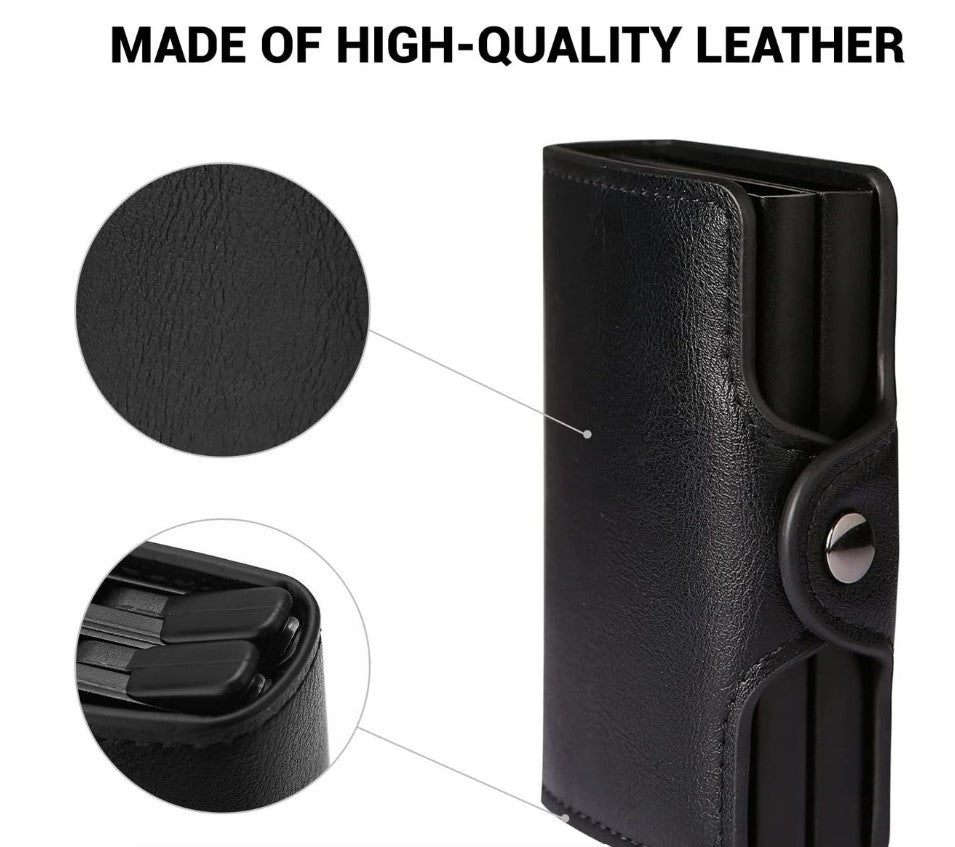 Pop Up Credit Card Holder Wallet RFID Blocking & Money Clip & 1014 Ca