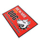 Red And White "Beware Of The Dog" Plastic Board 20cm x 30cm x 3mm