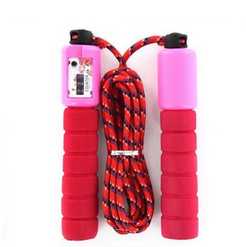 Skip Rope Pink Skipping Rope Adjustable Speed Skipping Jump Rope With Counter - Pink ...